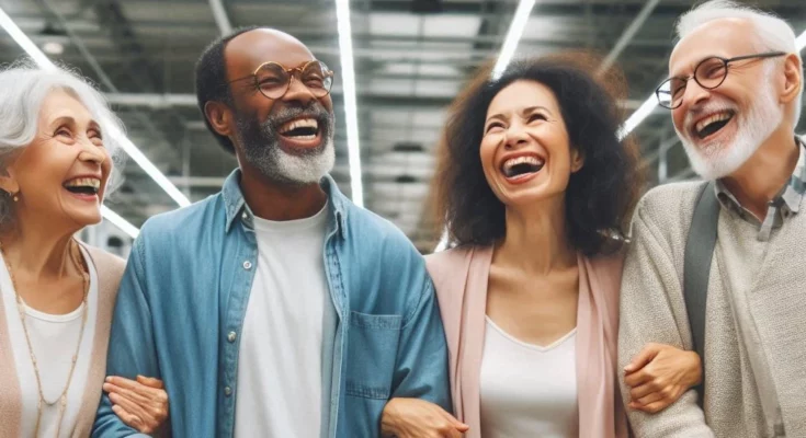 Image des Seniors dans un Super marché